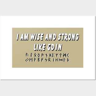 I am wise and strong like Odín Posters and Art